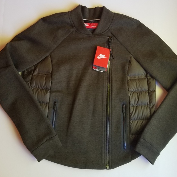 Nike Jackets & Blazers - NWT Nike Aeroloft Moto Jacket Down Dark Green M
